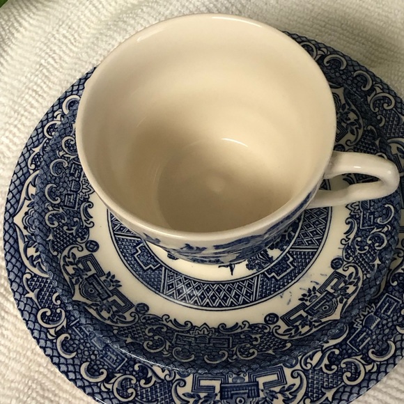 Vtg EIT England English Ironstone Tableware Blue Willow 3 pieces - Picture 9 of 10
